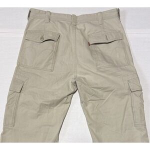 LEVI'S - Mens Khaki Straight Leg Cotton Cargo Y2K Pants - Size 36x32*